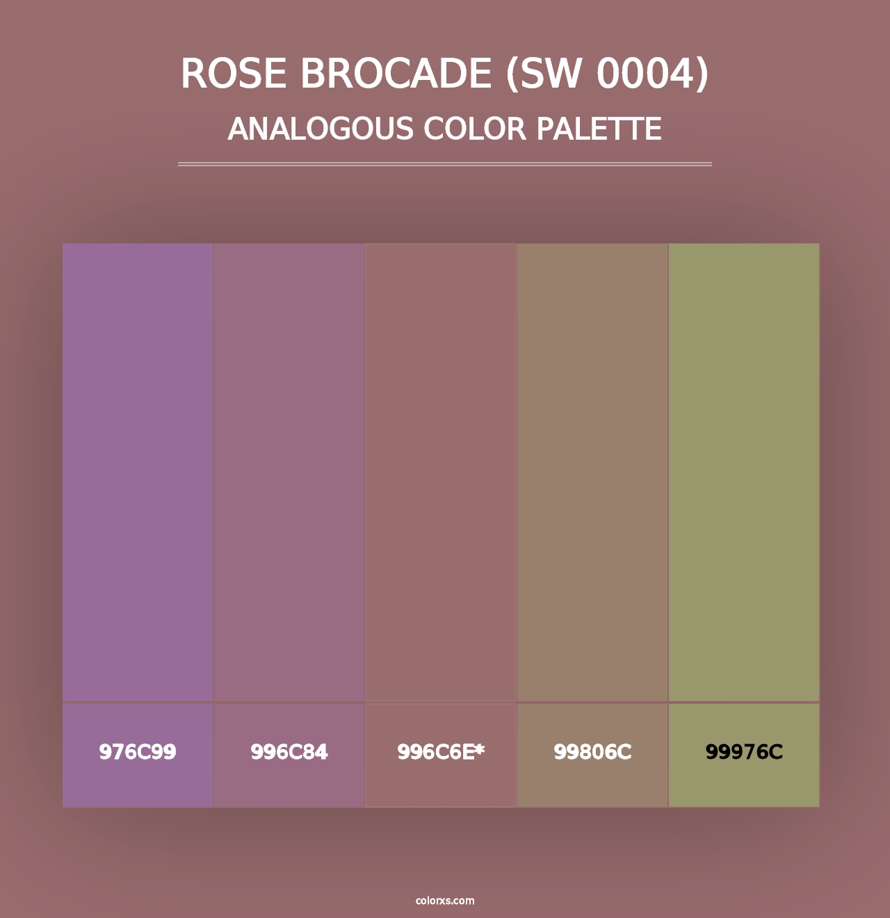 Rose Brocade (SW 0004) - Analogous Color Palette