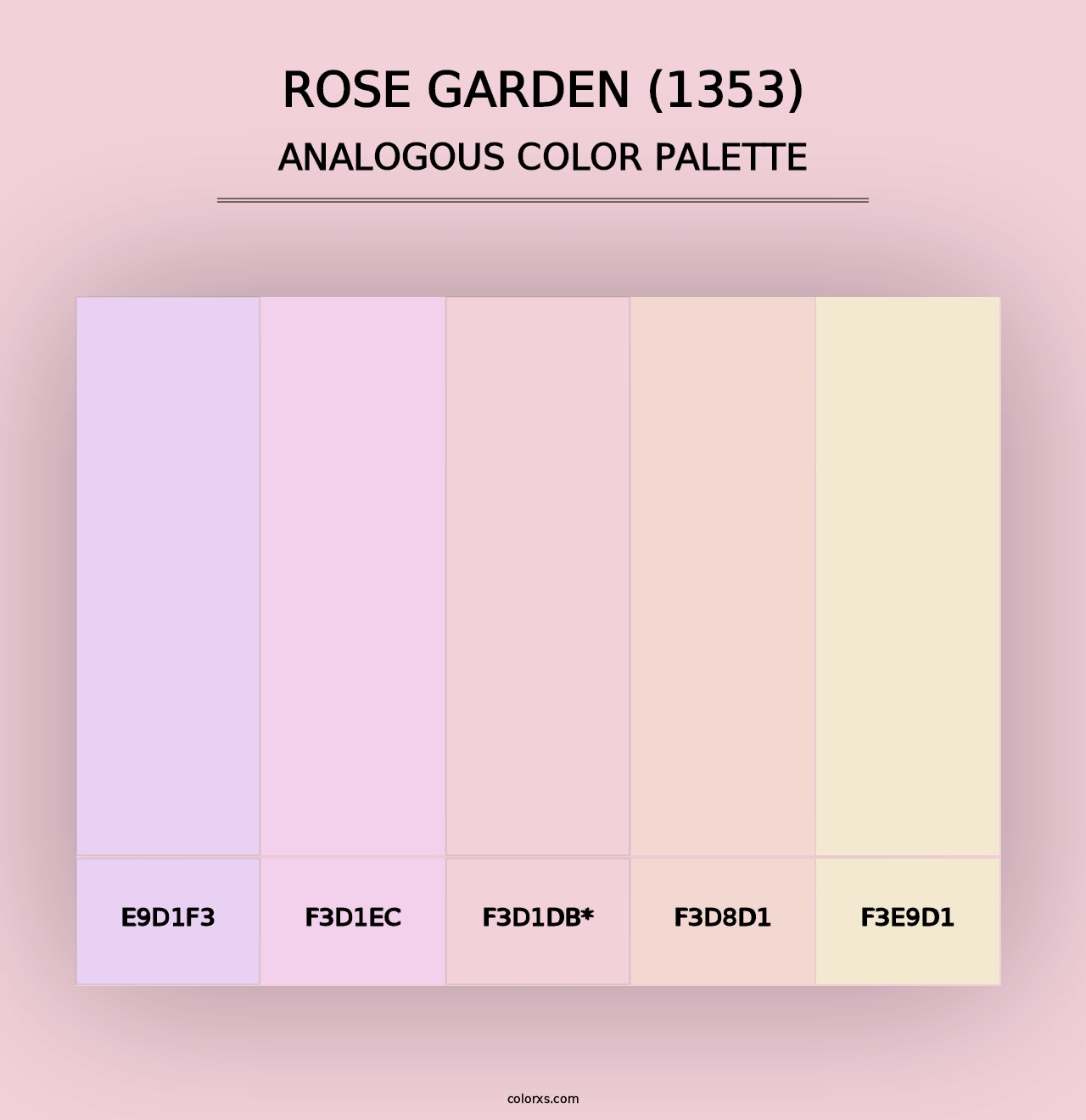 Rose Garden (1353) - Analogous Color Palette