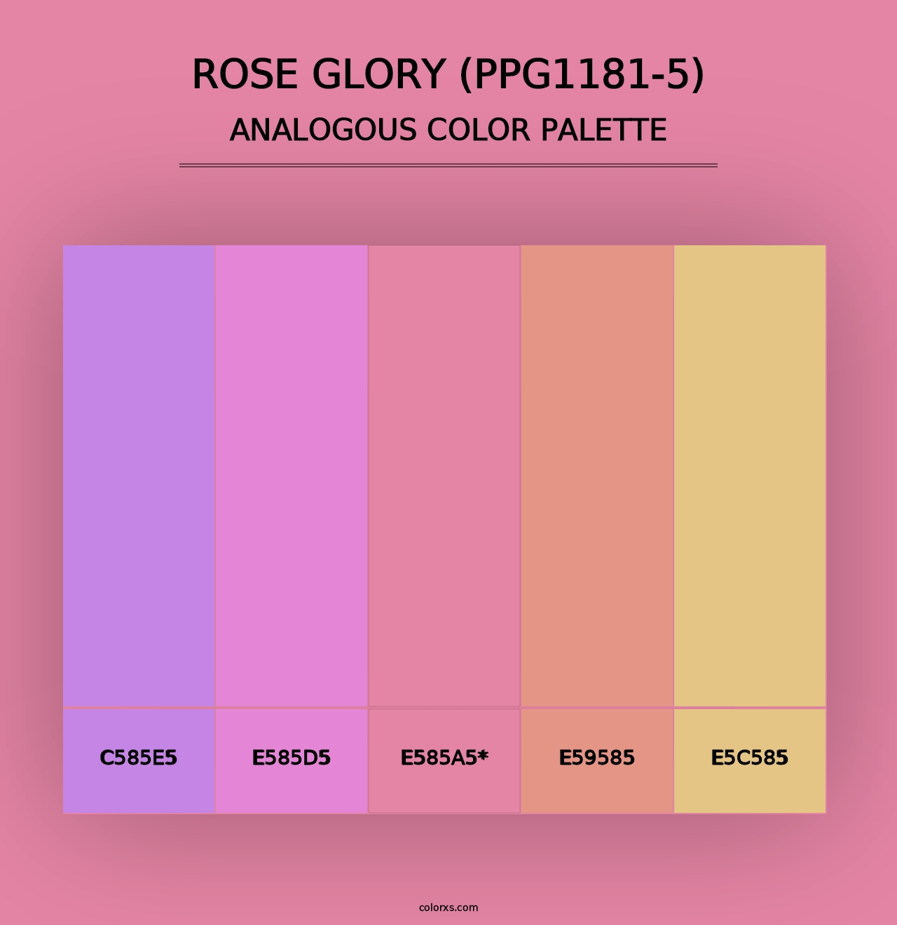 Rose Glory (PPG1181-5) - Analogous Color Palette