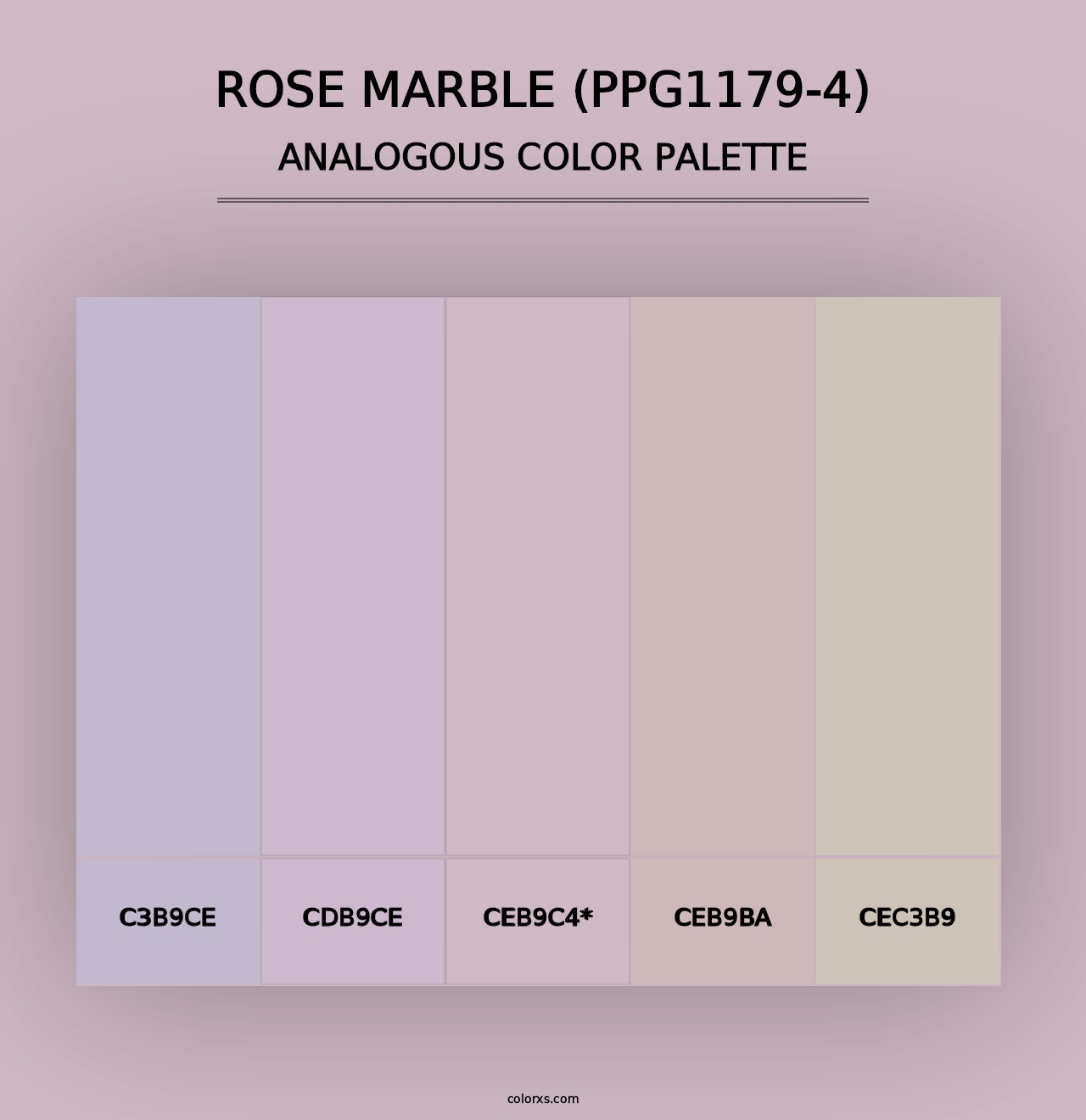 Rose Marble (PPG1179-4) - Analogous Color Palette