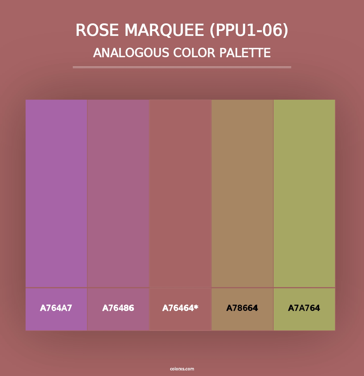 Rose Marquee (PPU1-06) - Analogous Color Palette