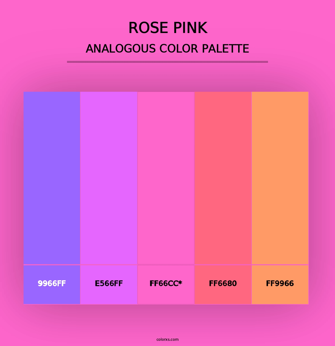 Rose Pink - Analogous Color Palette