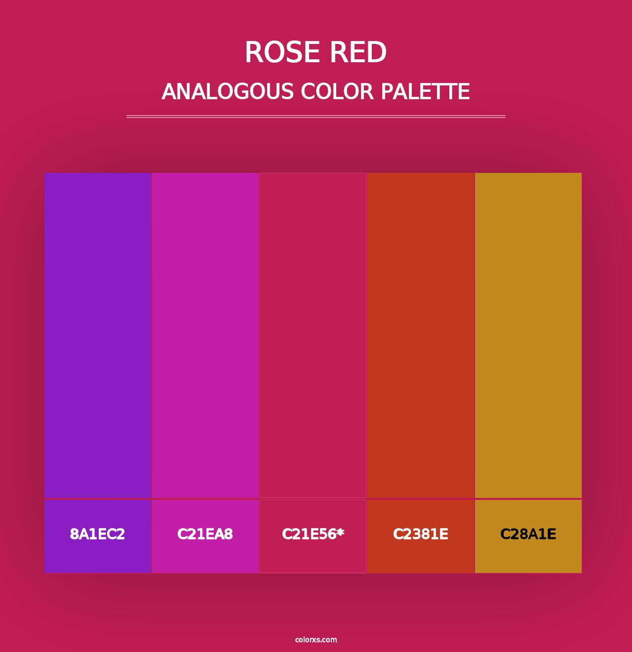 Rose Red - Analogous Color Palette