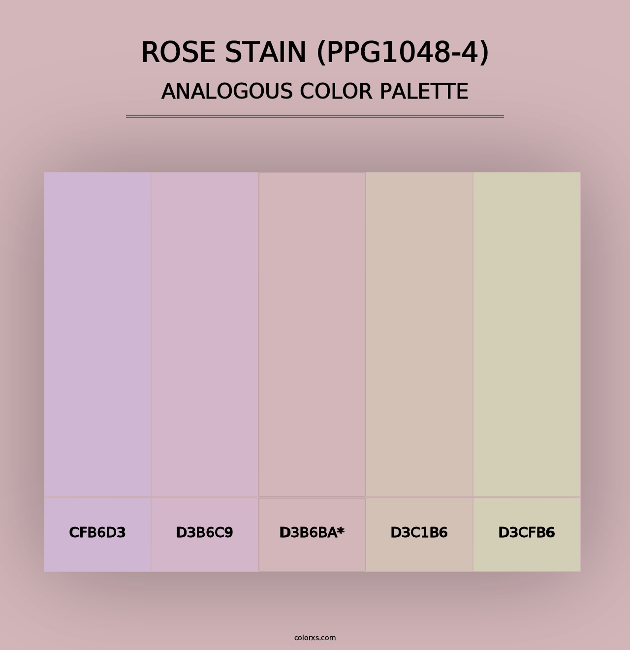 Rose Stain (PPG1048-4) - Analogous Color Palette