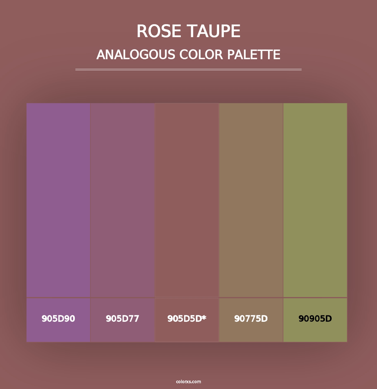 Rose Taupe - Analogous Color Palette