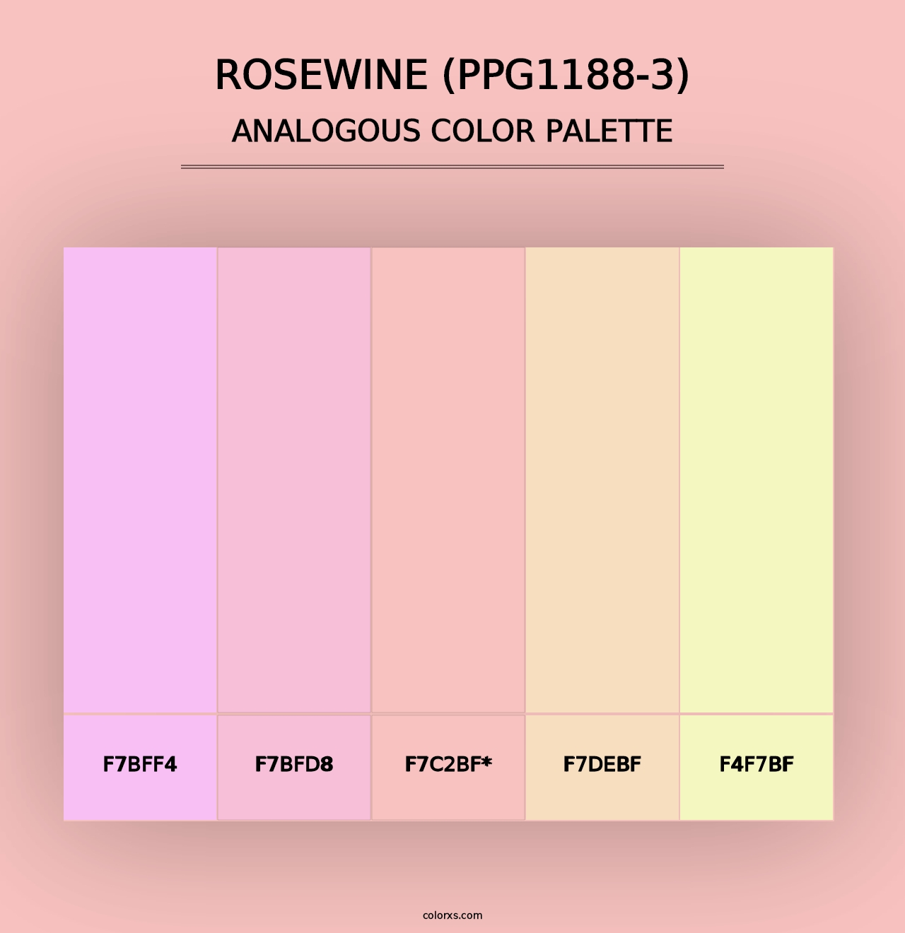 Rosewine (PPG1188-3) - Analogous Color Palette