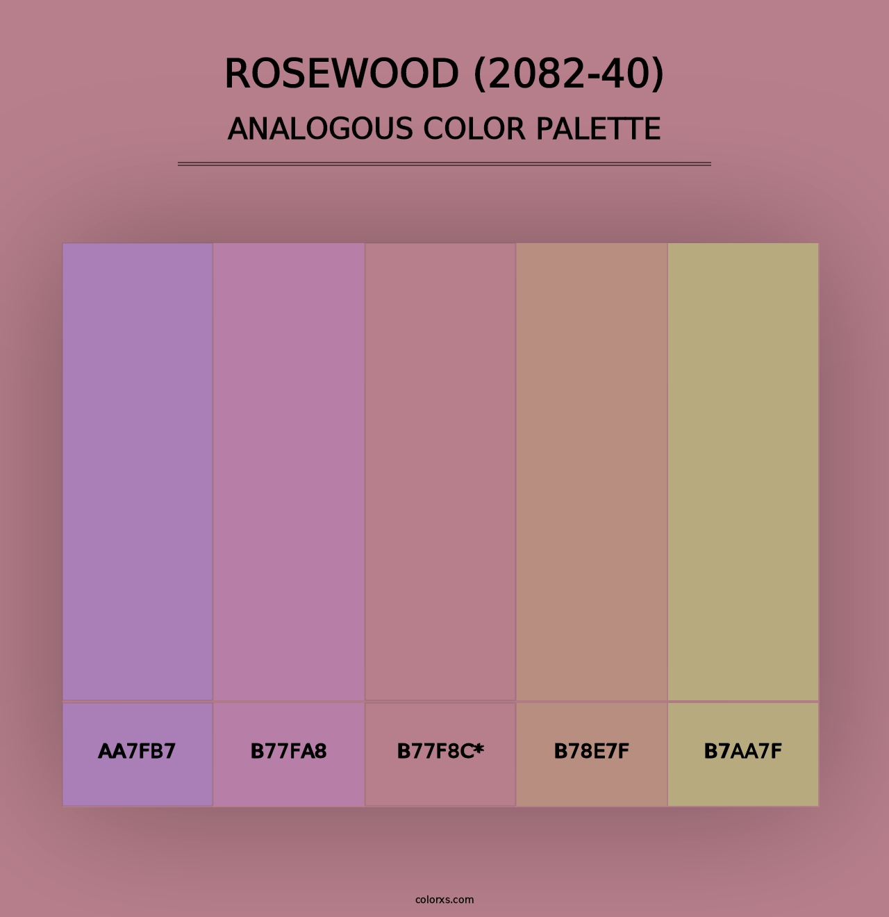 Rosewood (2082-40) - Analogous Color Palette