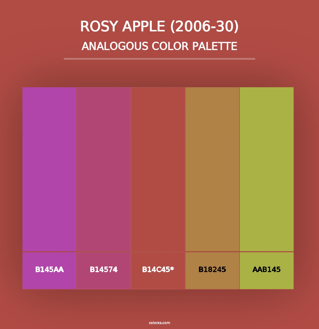 Rosy Apple (2006-30) - Analogous Color Palette