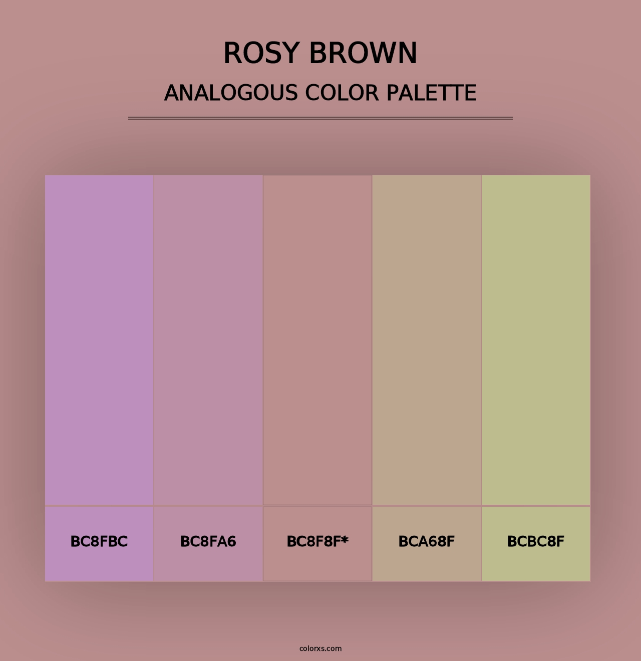 Rosy Brown - Analogous Color Palette