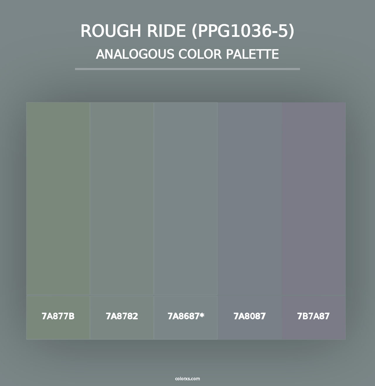 Rough Ride (PPG1036-5) - Analogous Color Palette