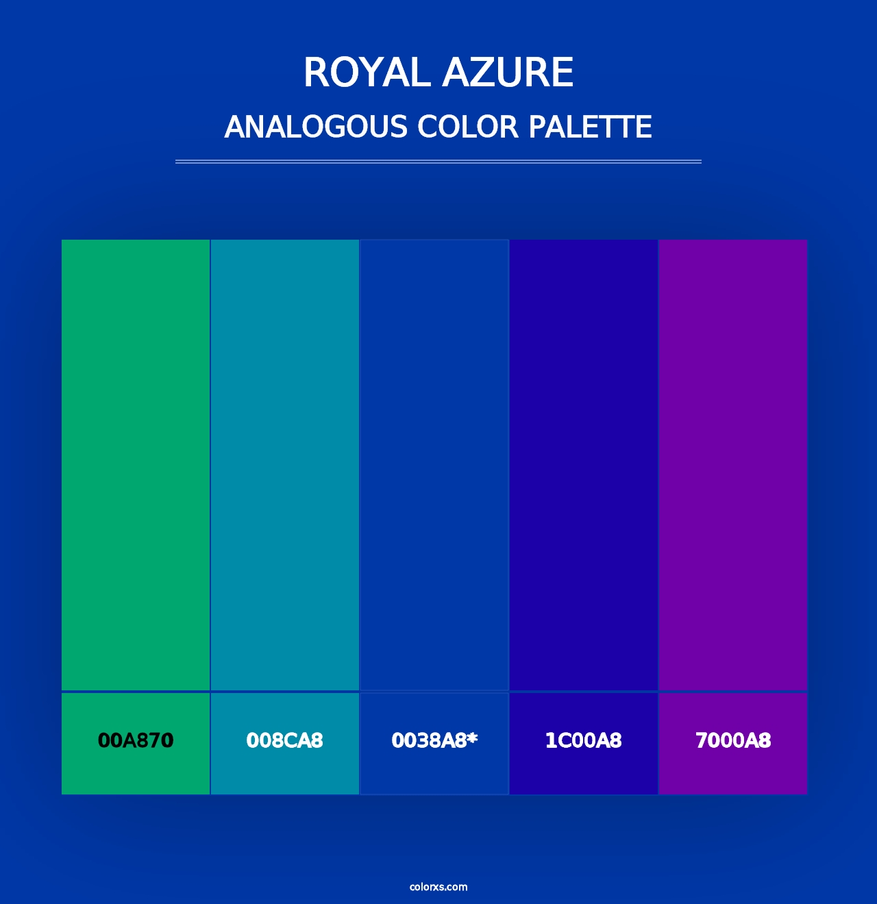 Royal Azure - Analogous Color Palette