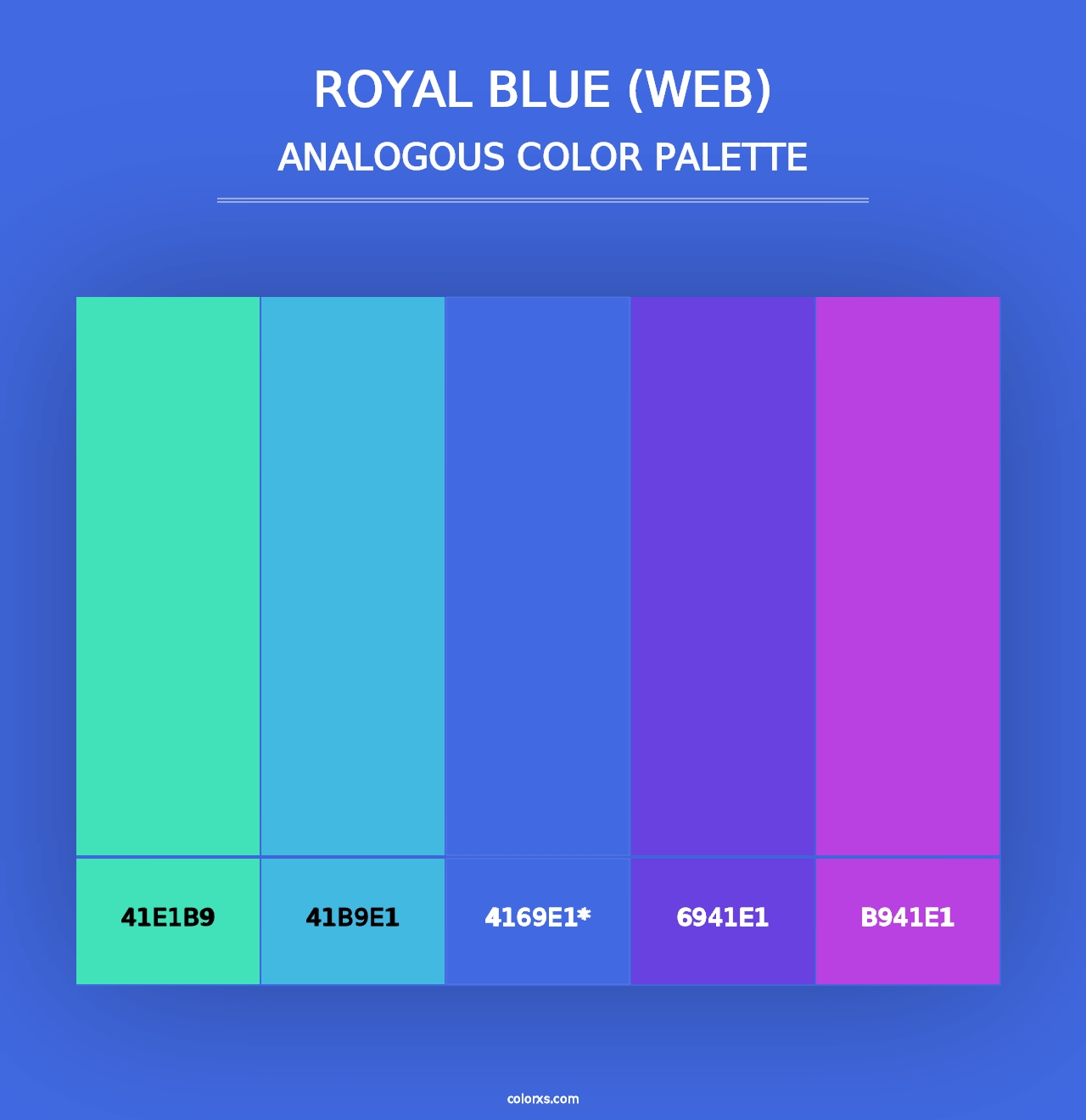 Royal Blue (web) - Analogous Color Palette