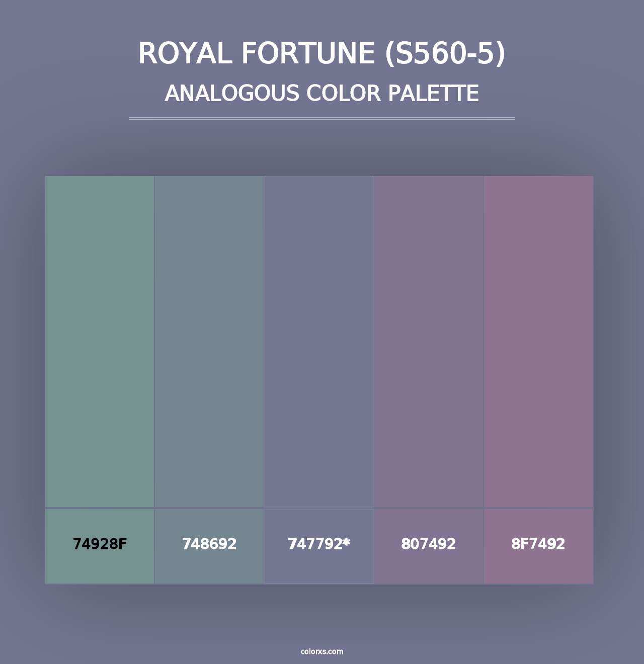 Royal Fortune (S560-5) - Analogous Color Palette