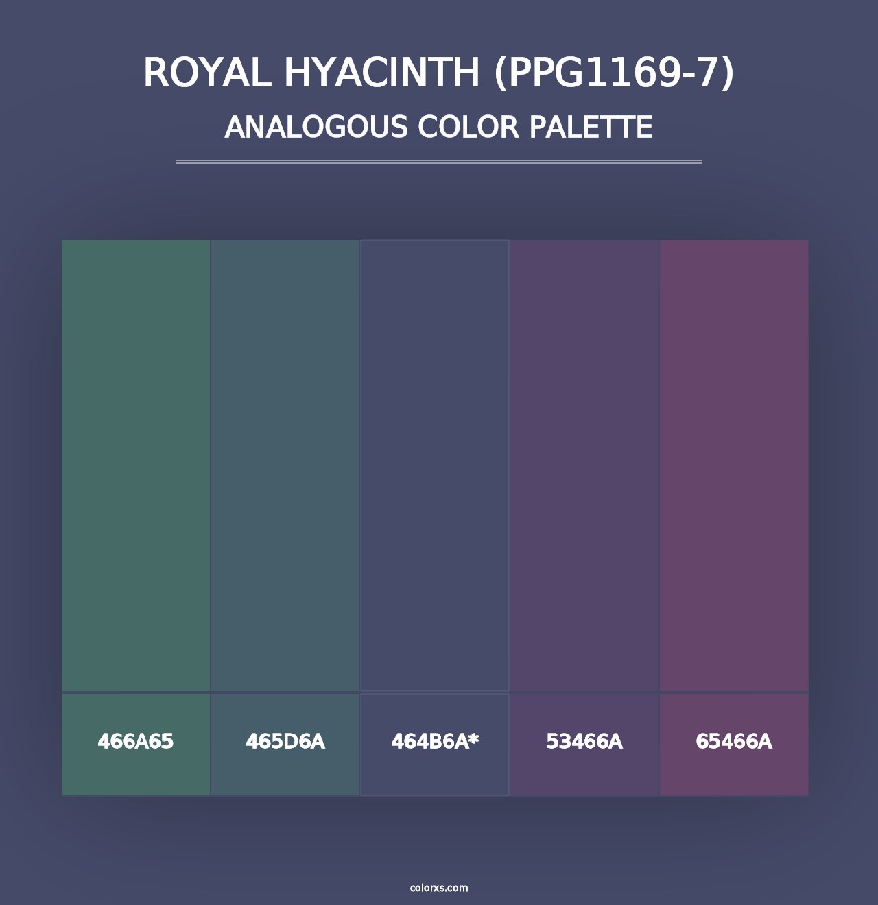 Royal Hyacinth (PPG1169-7) - Analogous Color Palette