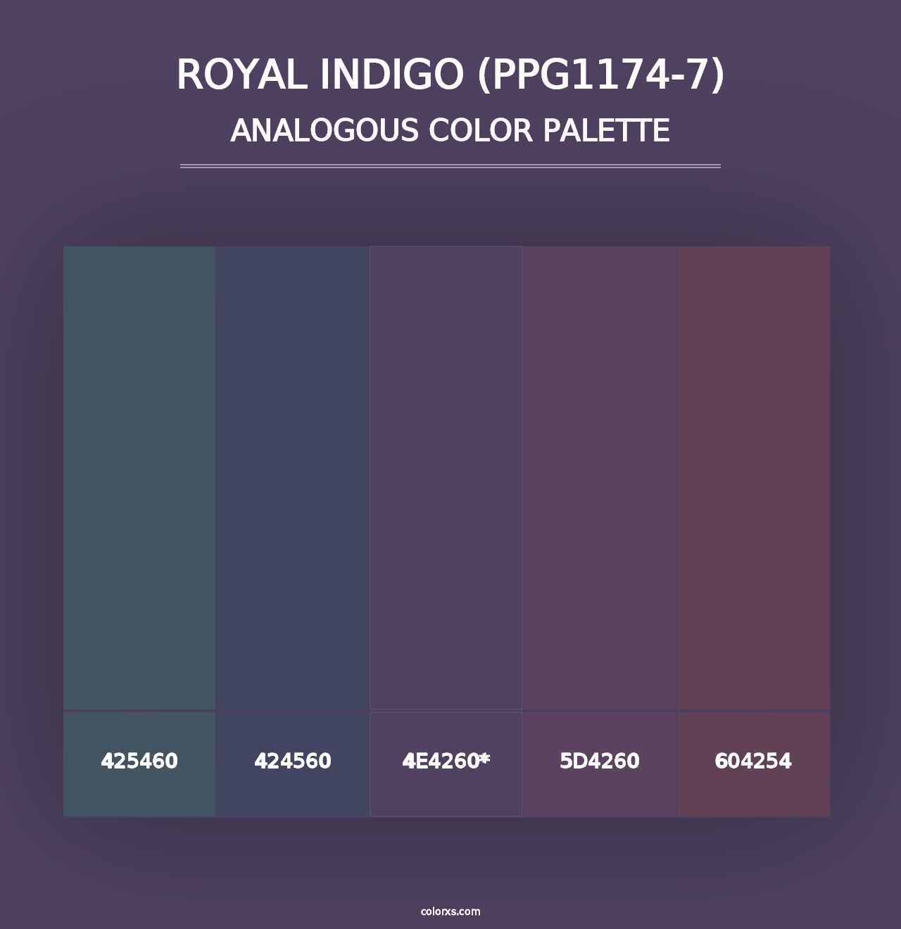 Royal Indigo (PPG1174-7) - Analogous Color Palette