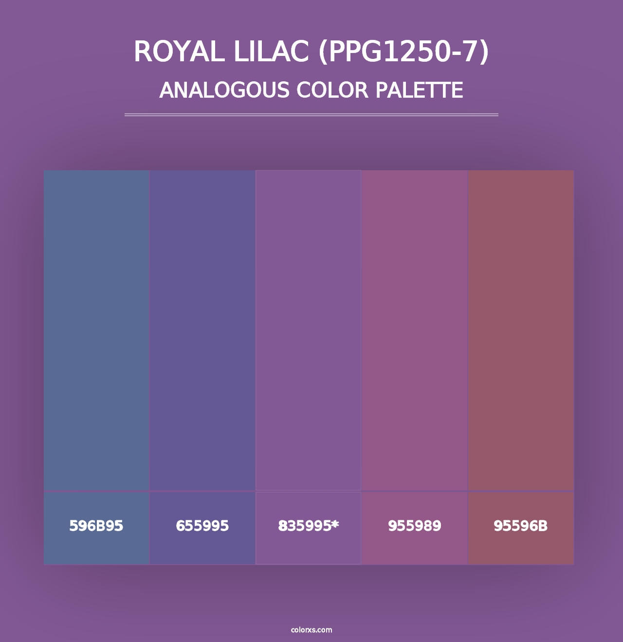 Royal Lilac (PPG1250-7) - Analogous Color Palette