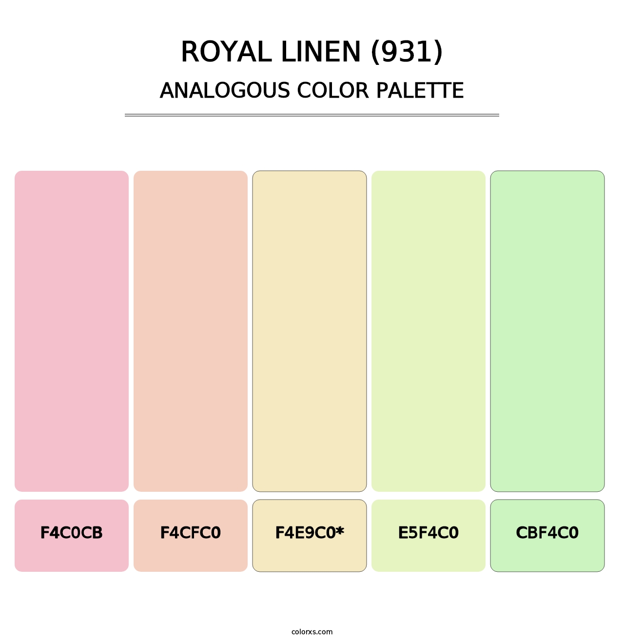 Royal Linen (931) - Analogous Color Palette