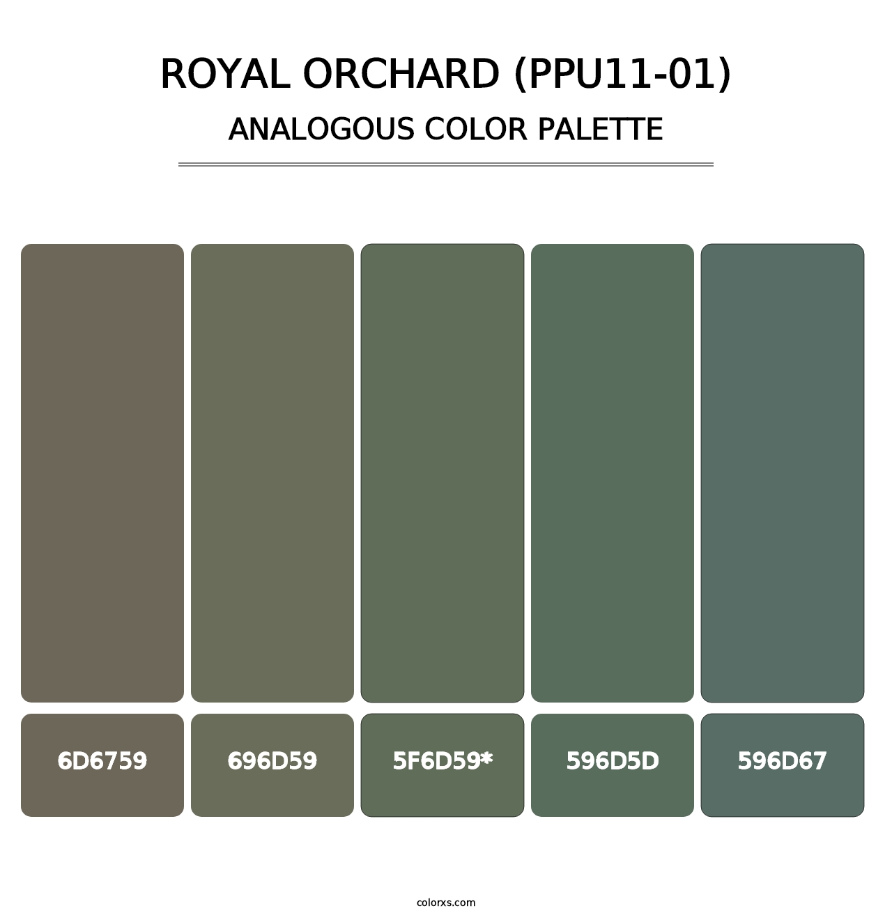 Royal Orchard (PPU11-01) - Analogous Color Palette