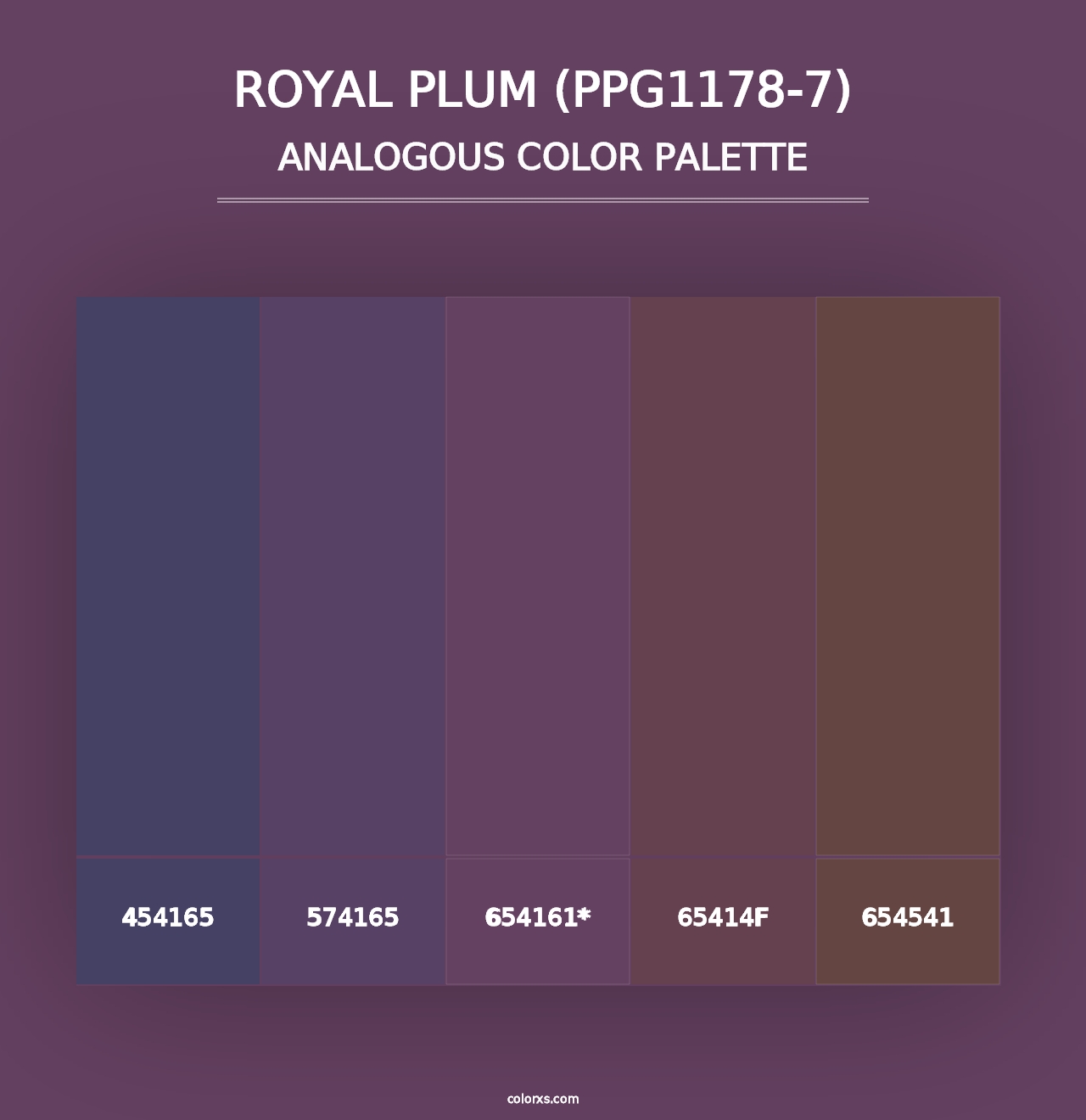 Royal Plum (PPG1178-7) - Analogous Color Palette