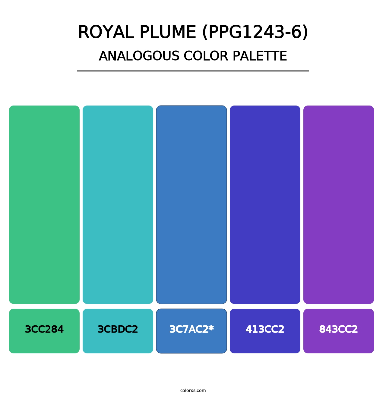 Royal Plume (PPG1243-6) - Analogous Color Palette