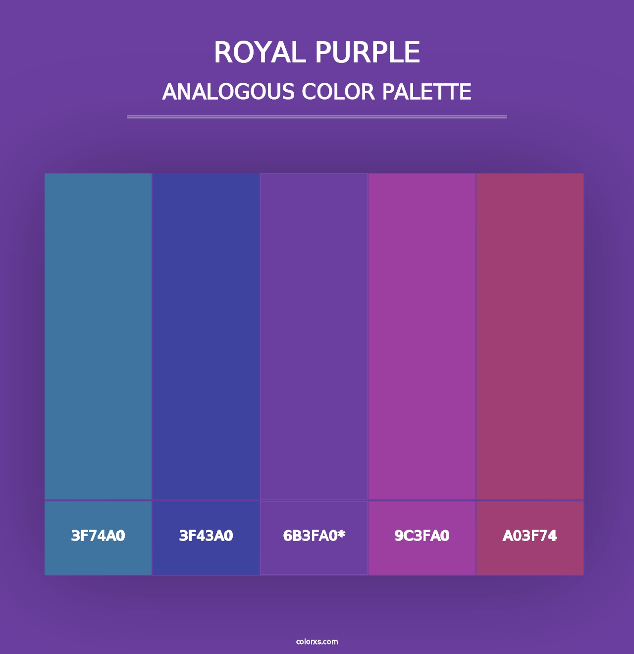 Royal purple - Analogous Color Palette