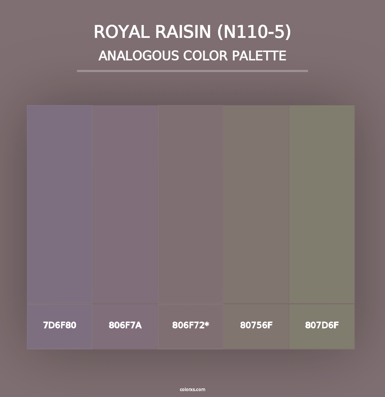 Royal Raisin (N110-5) - Analogous Color Palette