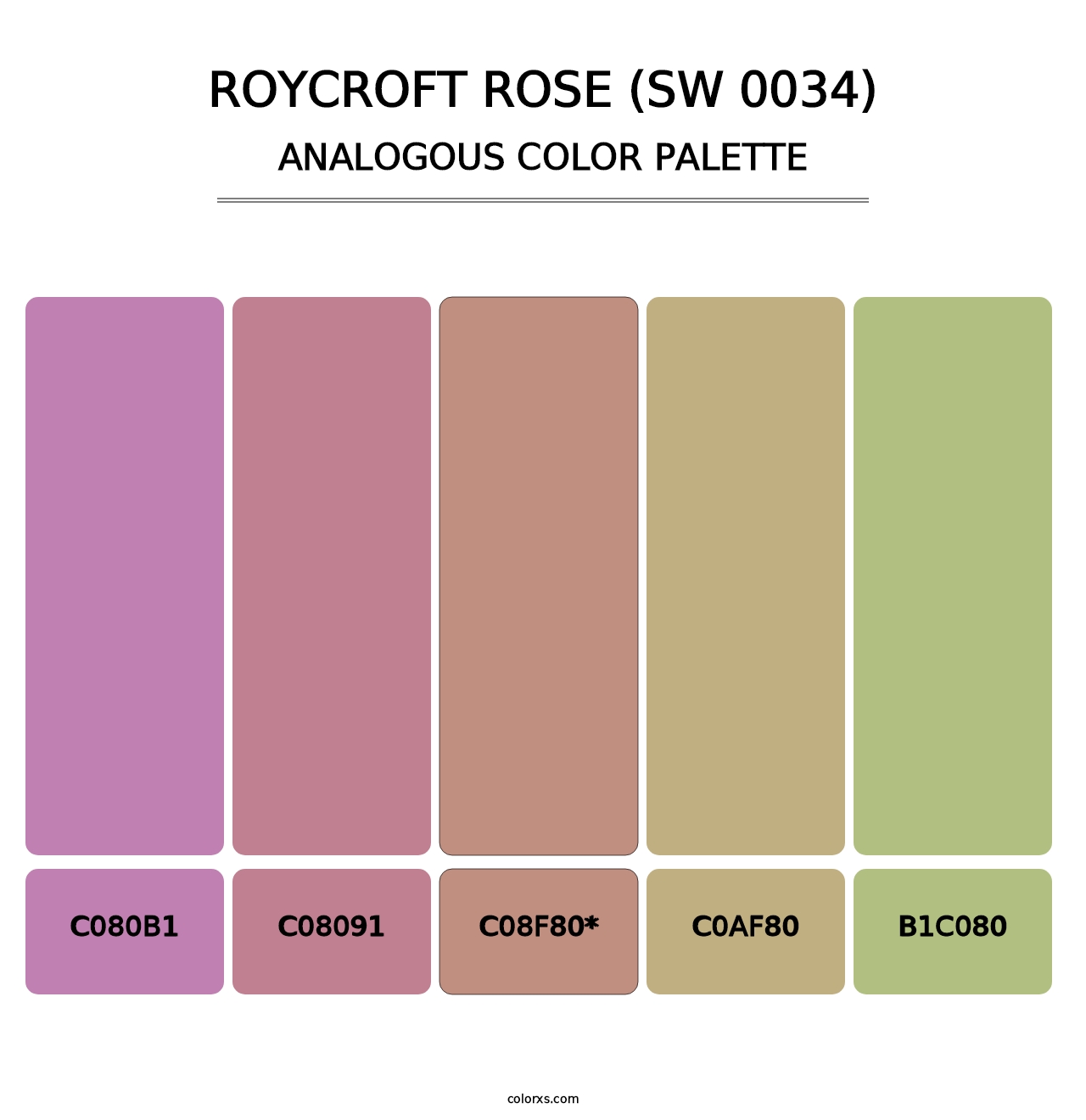 Roycroft Rose (SW 0034) - Analogous Color Palette