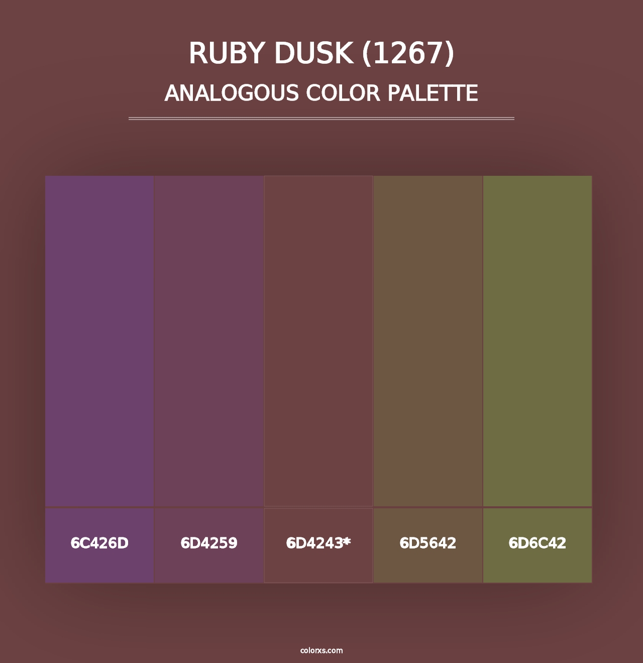 Ruby Dusk (1267) - Analogous Color Palette