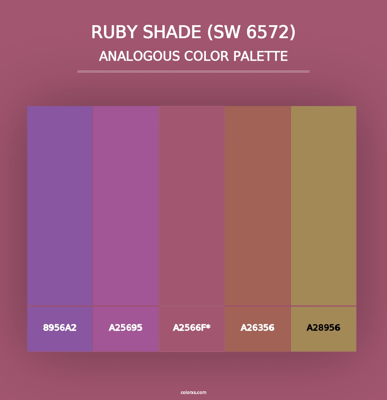 Ruby Shade (SW 6572) - Analogous Color Palette