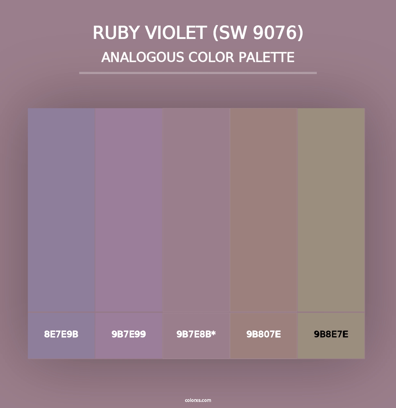 Ruby Violet (SW 9076) - Analogous Color Palette