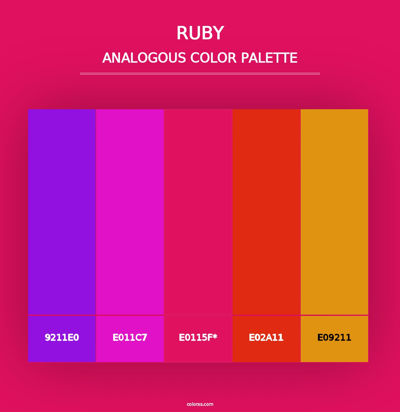 Ruby - Analogous Color Palette