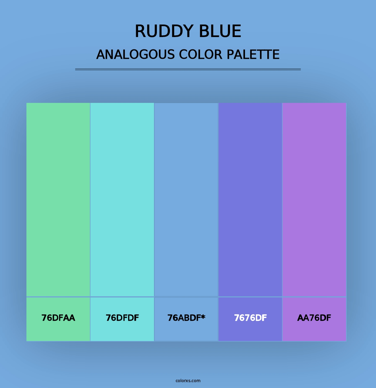 Ruddy Blue - Analogous Color Palette