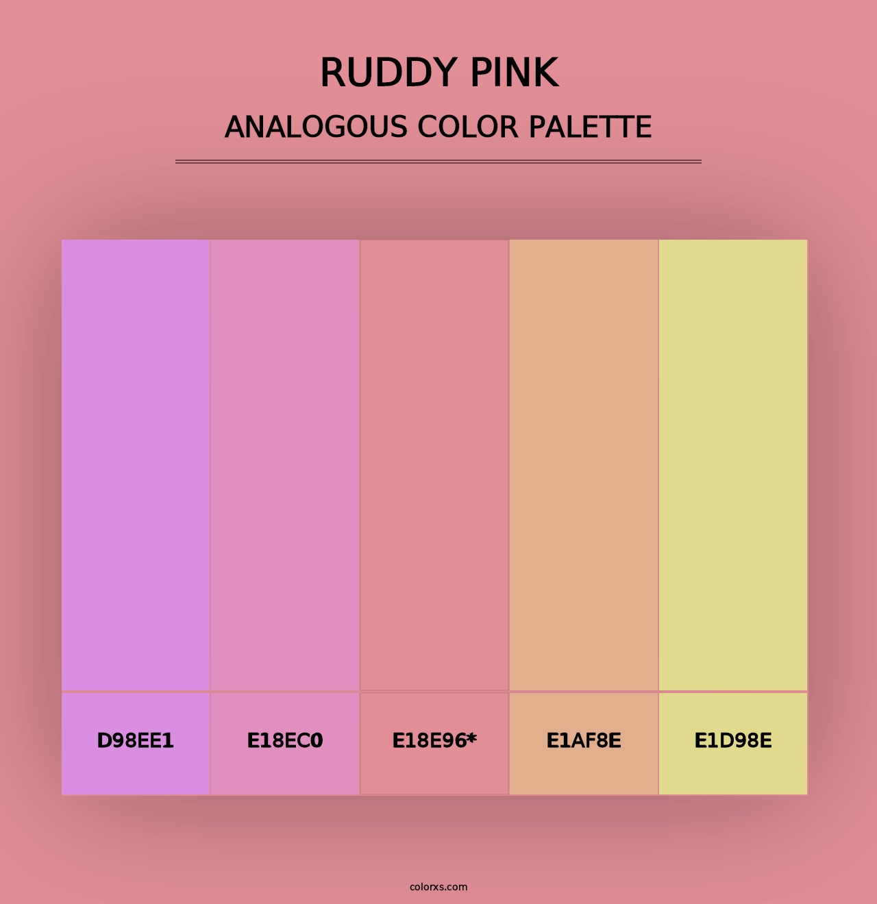 Ruddy Pink - Analogous Color Palette