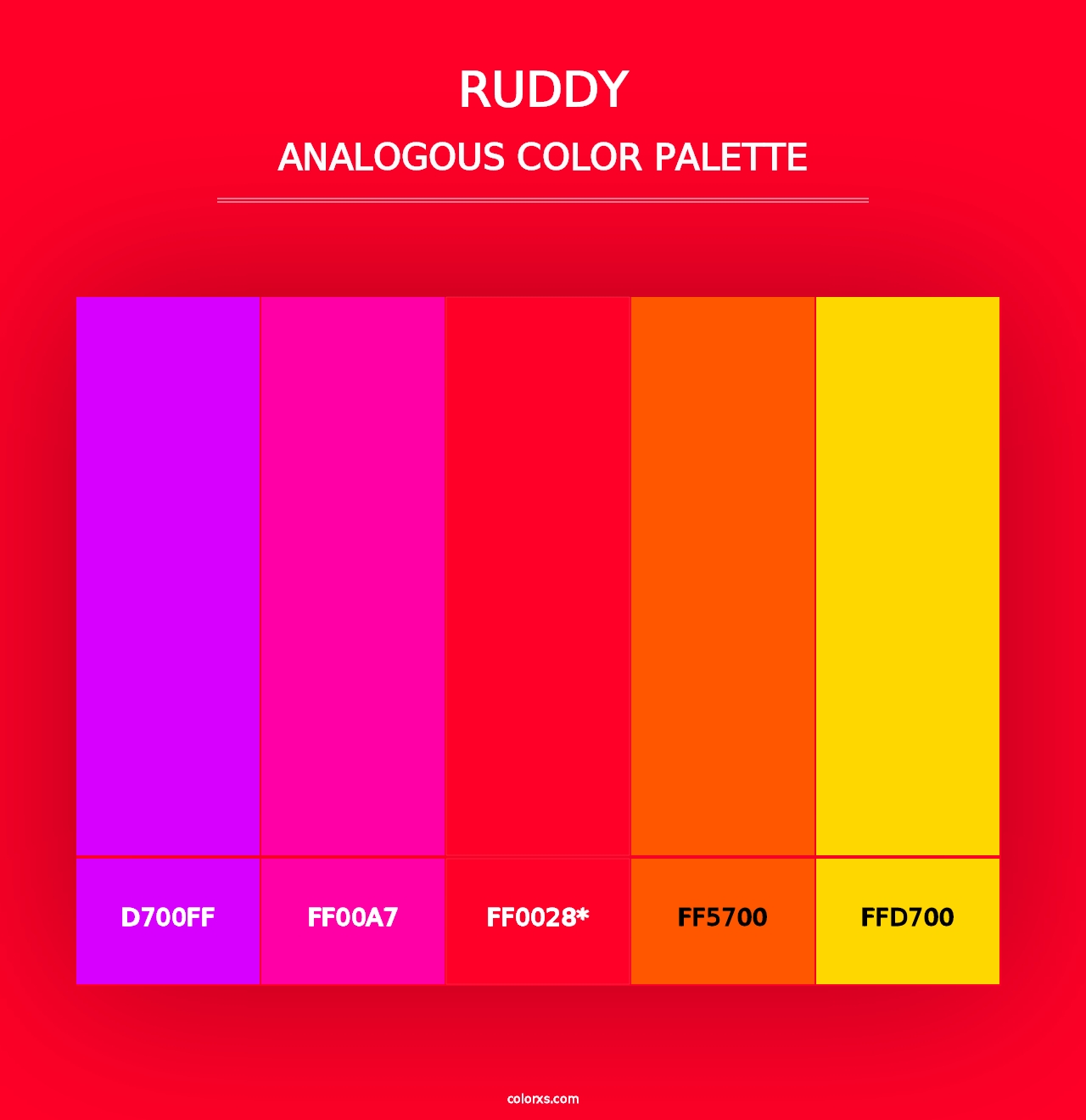 Ruddy - Analogous Color Palette