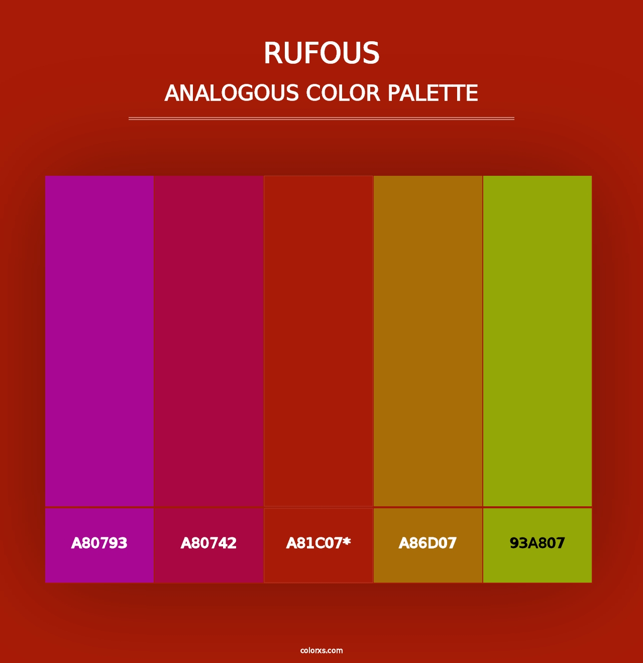 Rufous - Analogous Color Palette