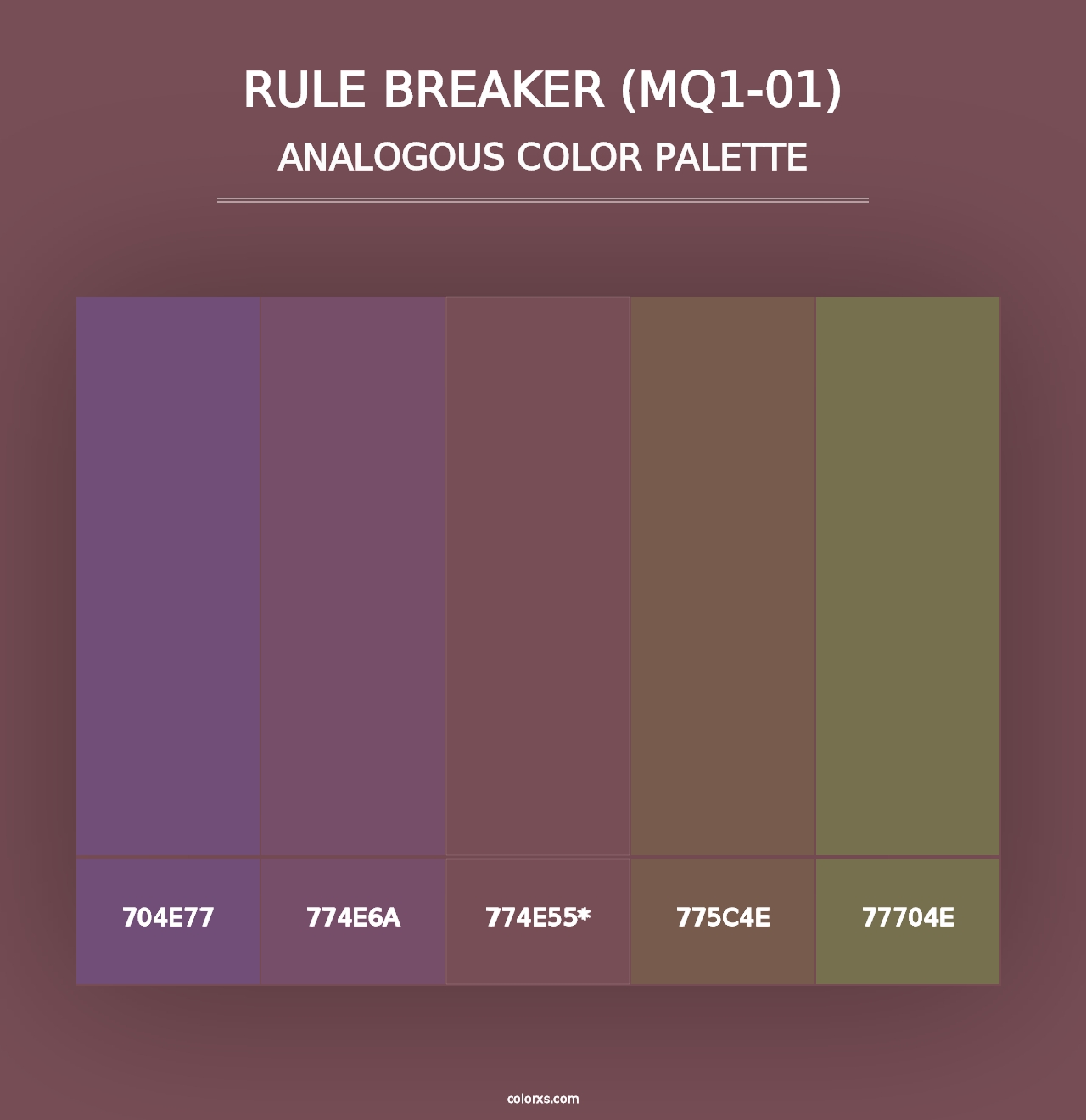 Rule Breaker (MQ1-01) - Analogous Color Palette