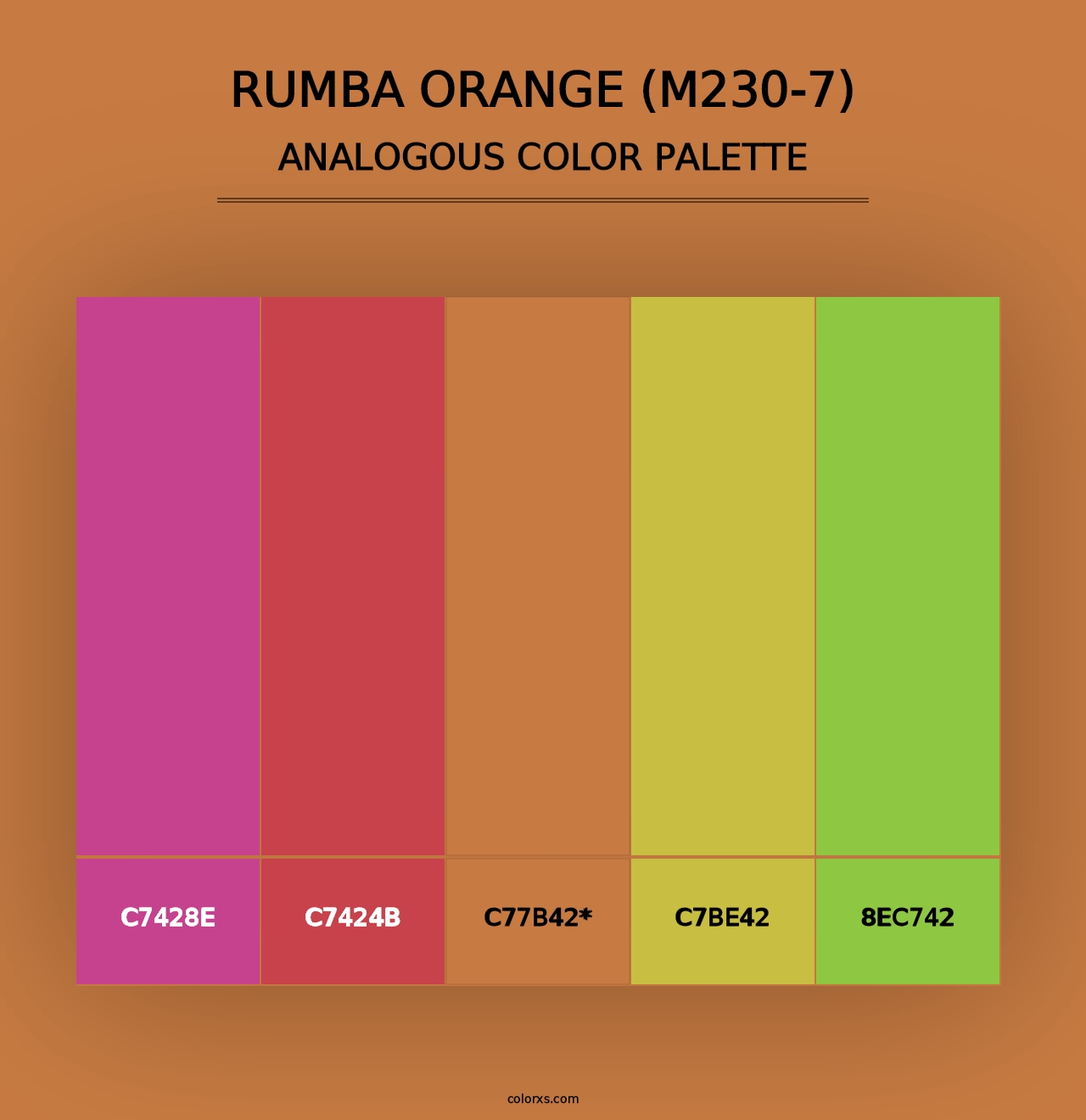 Rumba Orange (M230-7) - Analogous Color Palette