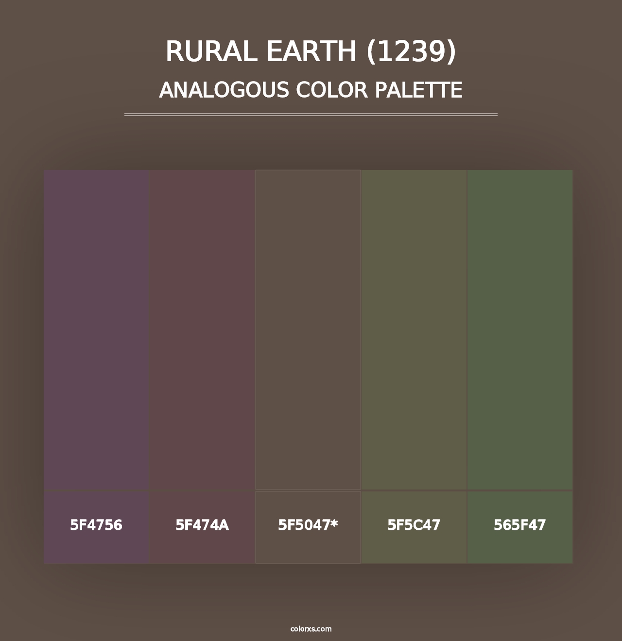 Rural Earth (1239) - Analogous Color Palette