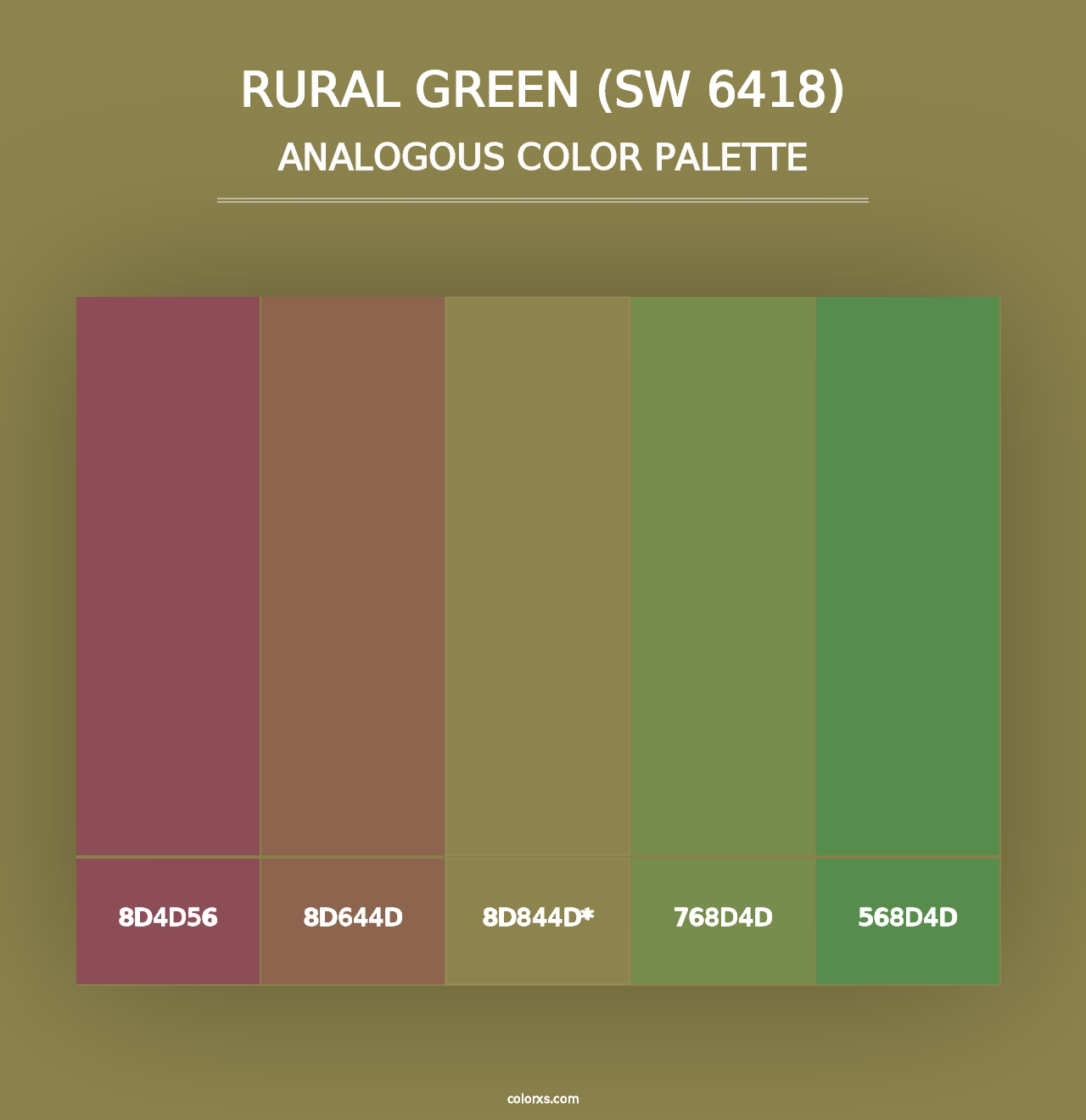 Rural Green (SW 6418) - Analogous Color Palette