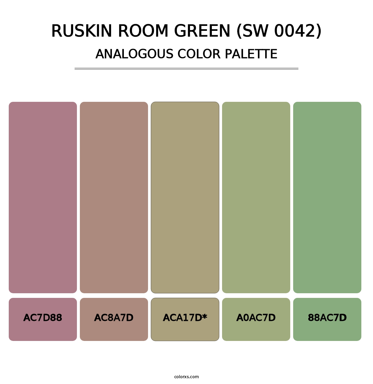 Ruskin Room Green (SW 0042) - Analogous Color Palette