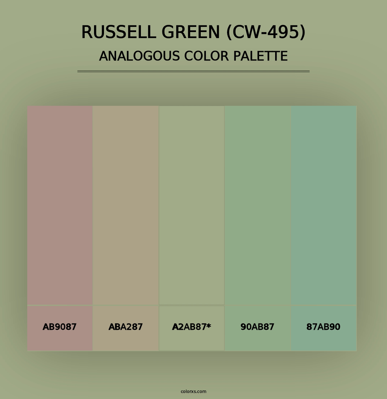 Russell Green (CW-495) - Analogous Color Palette