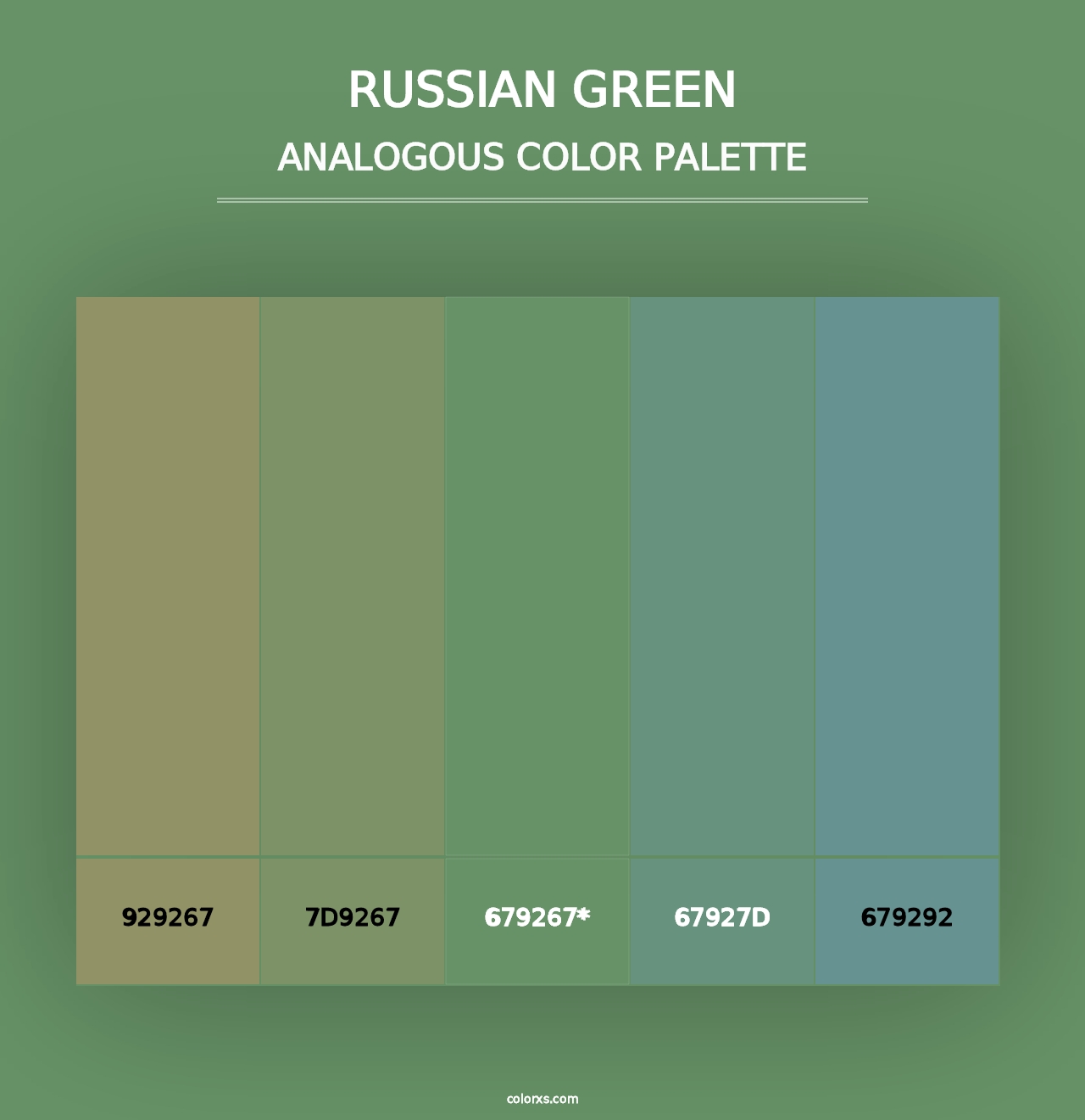 Russian Green - Analogous Color Palette