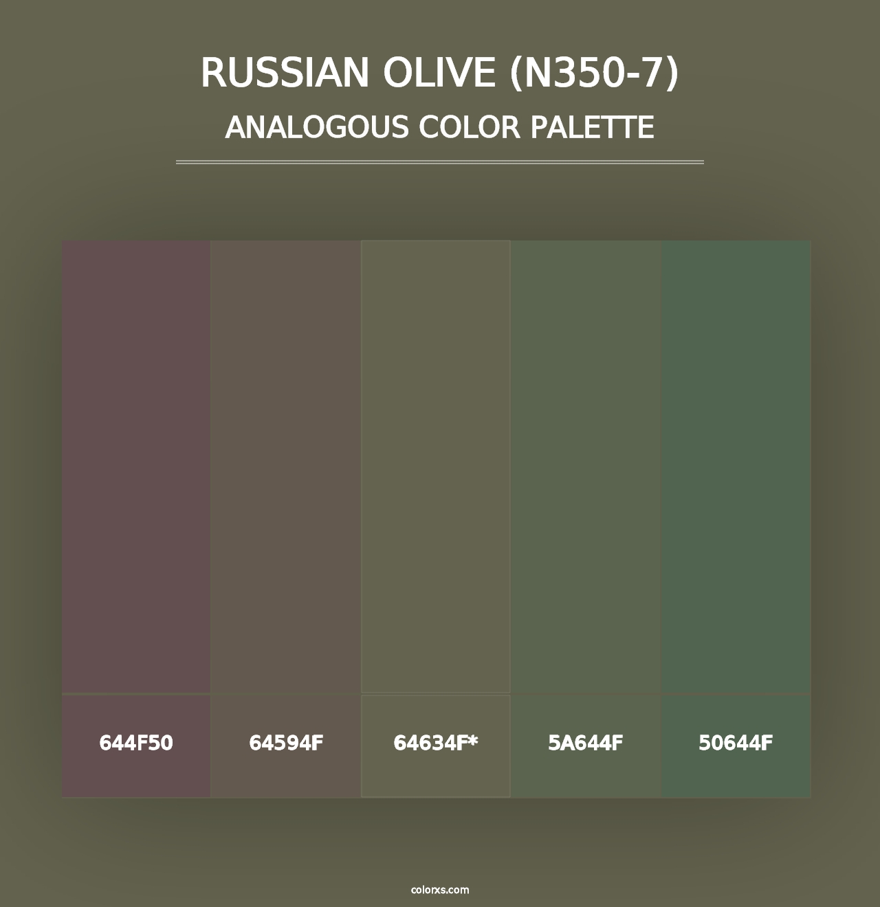 Russian Olive (N350-7) - Analogous Color Palette