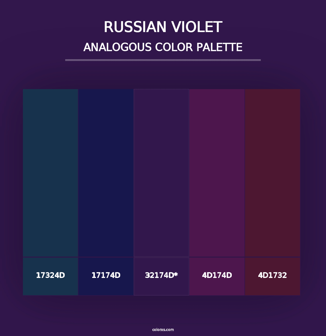 Russian Violet - Analogous Color Palette