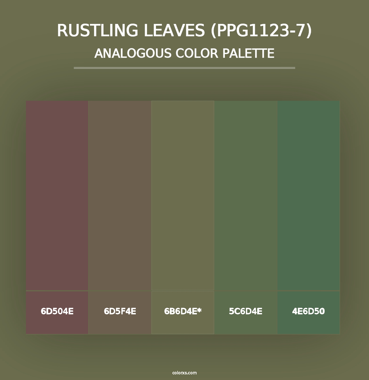 Rustling Leaves (PPG1123-7) - Analogous Color Palette