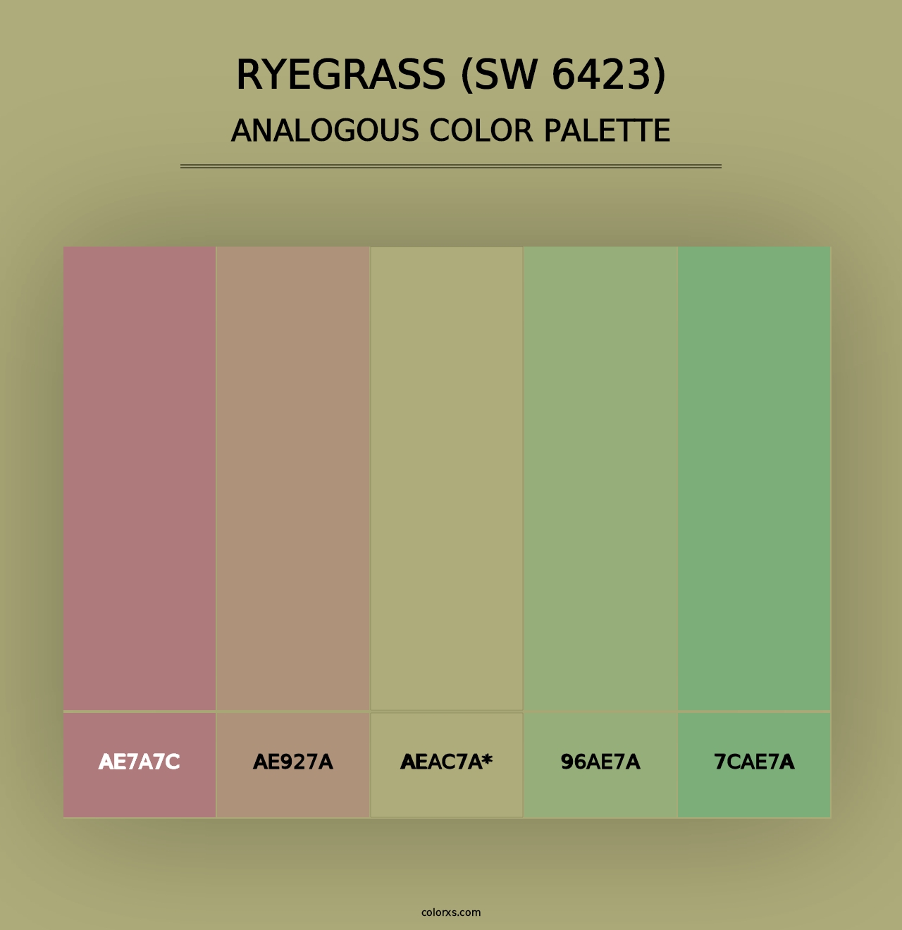 Ryegrass (SW 6423) - Analogous Color Palette