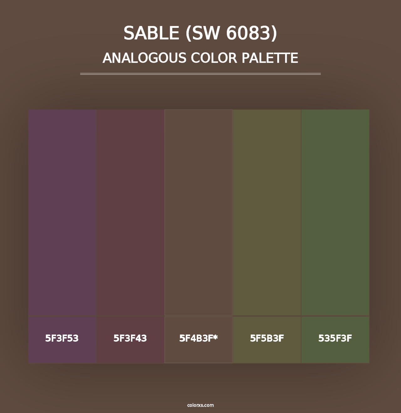 Sable (SW 6083) - Analogous Color Palette