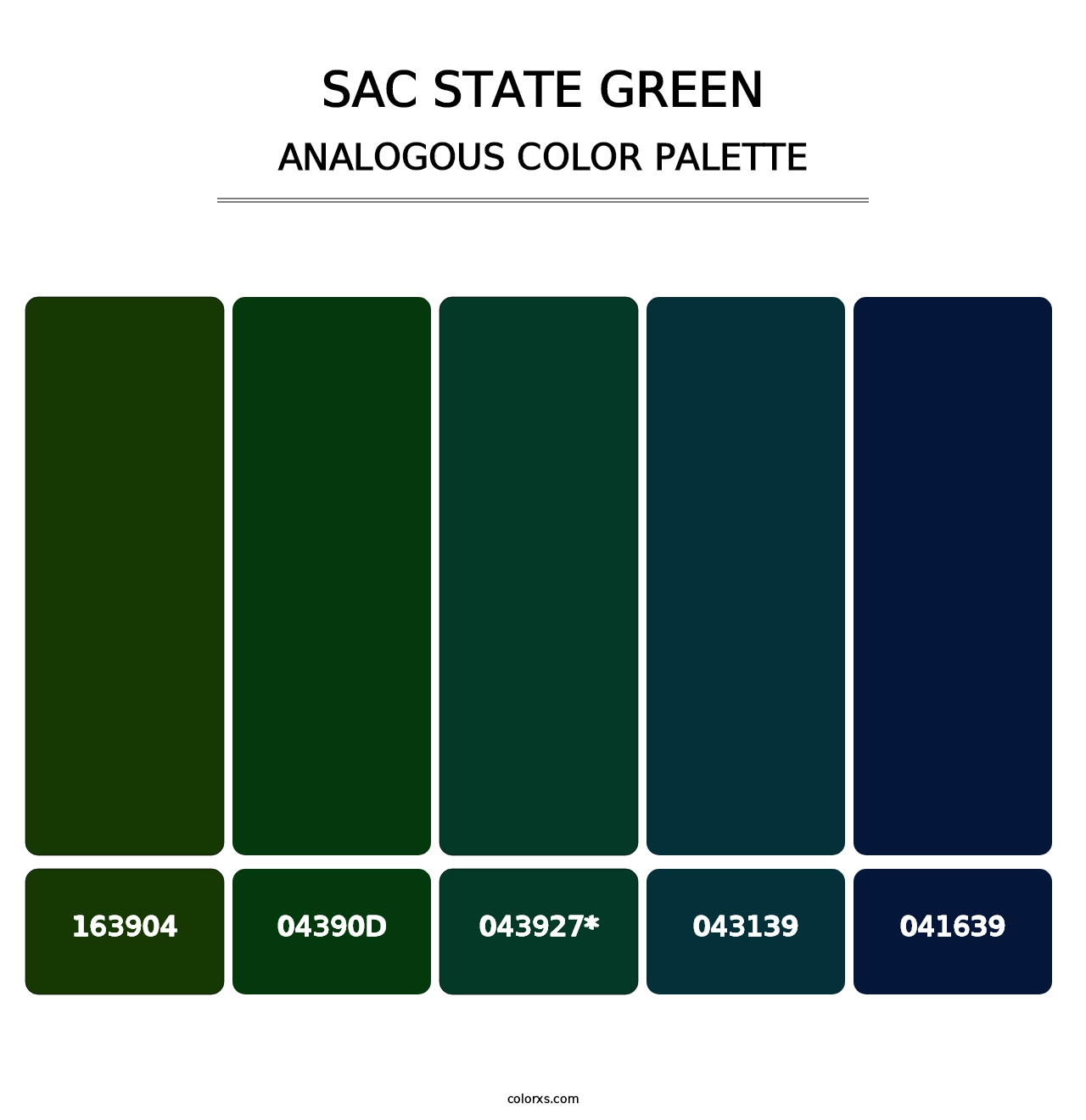 Sac State Green - Analogous Color Palette