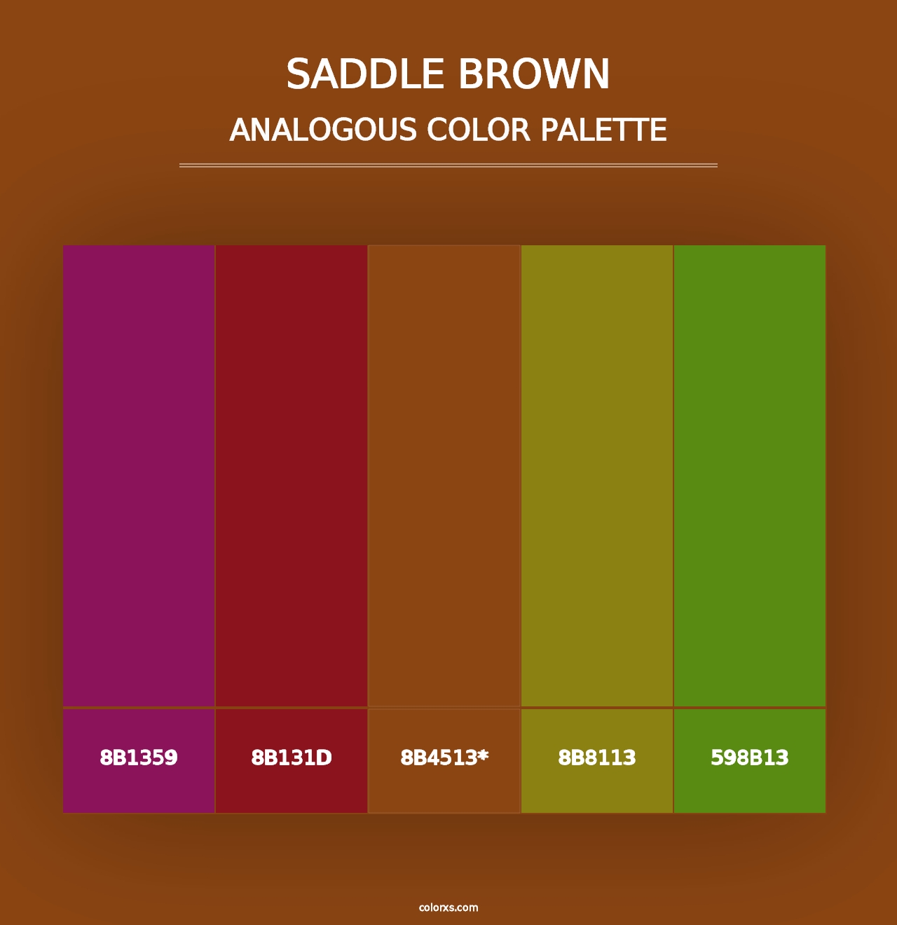 Saddle Brown - Analogous Color Palette