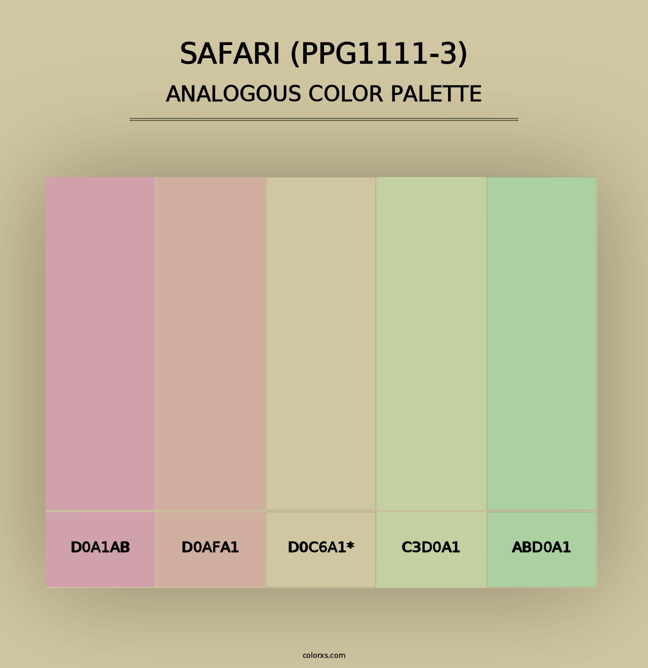 Safari (PPG1111-3) - Analogous Color Palette